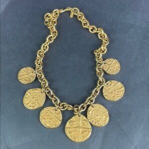 Vintage Monet Antique Coin Necklace